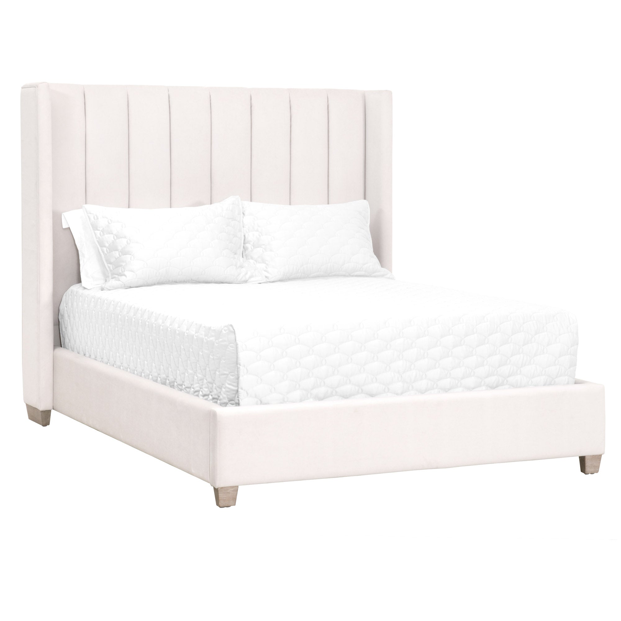 Chandler Channeled Velvet Upholstered Bed