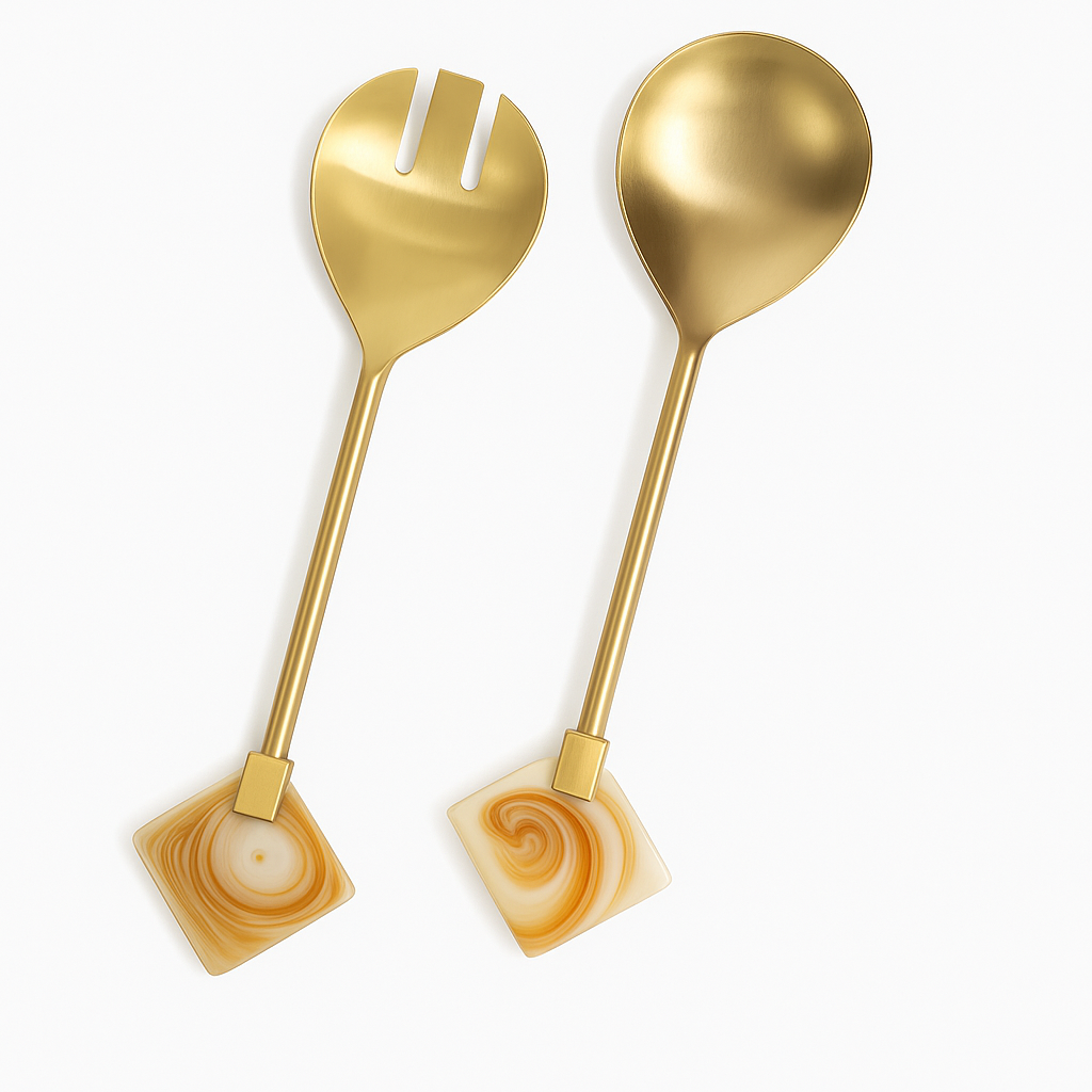 Insalata Set – Gold, Spoon & Fork