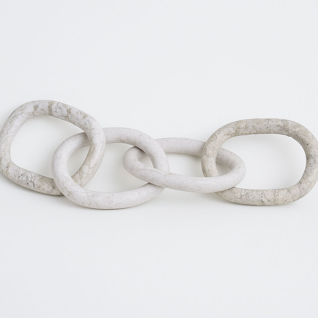 Leia Links – Grey, White & Black Marble