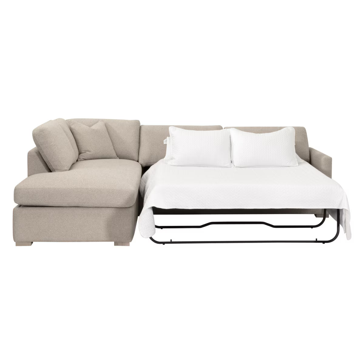 Clara 112"  Slim Arm Sleeper Queen LF Sectional
