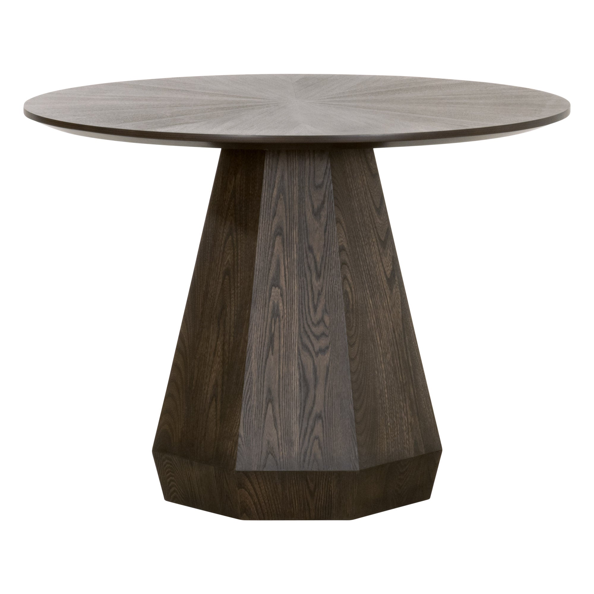Essentials For Living Coulter 42 inch round dining table in natural gray ash wood with octagon pedestal base