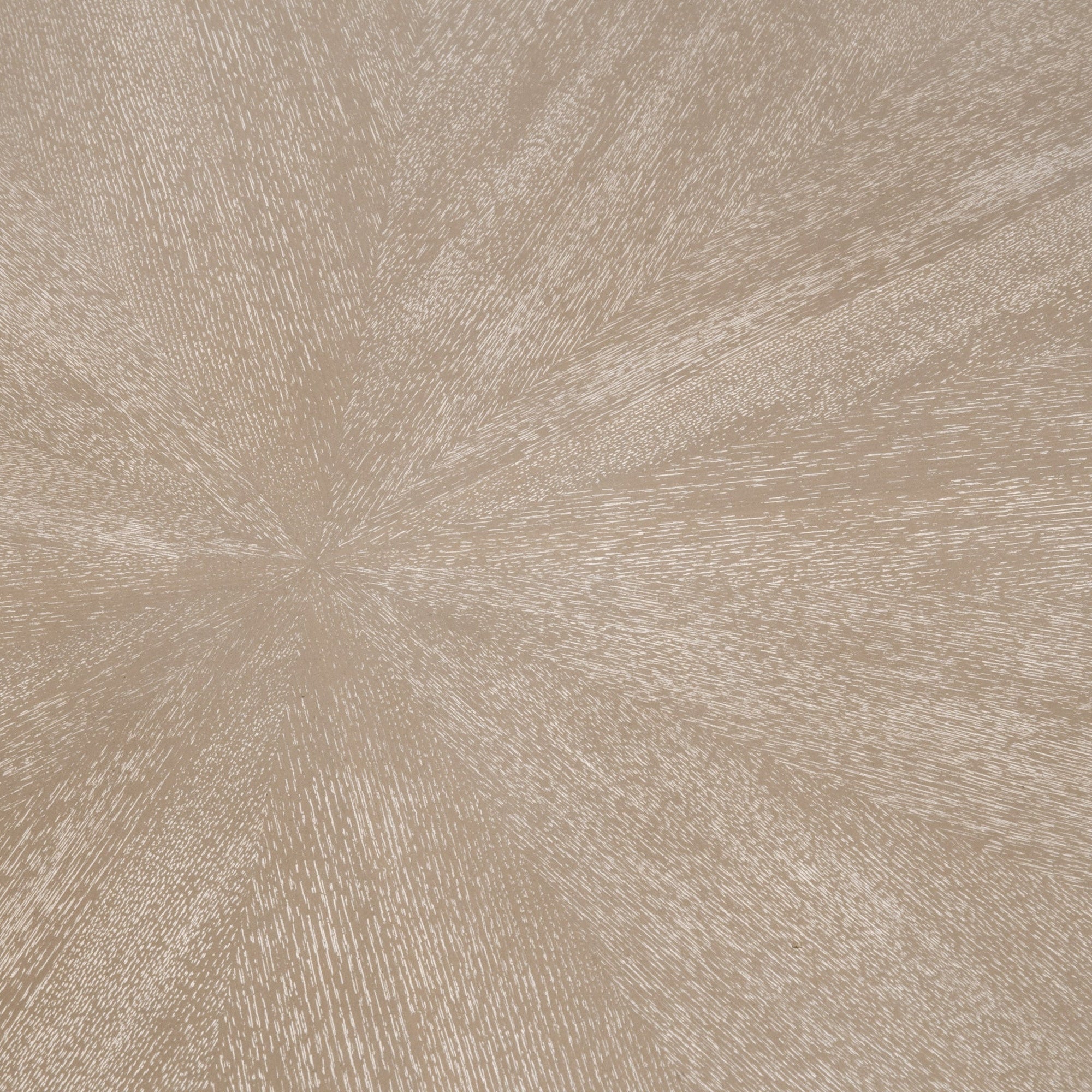 Close-up of natural gray ash wood tabletop with starburst pattern and wire-brushed finish from Essentials For Living dining table