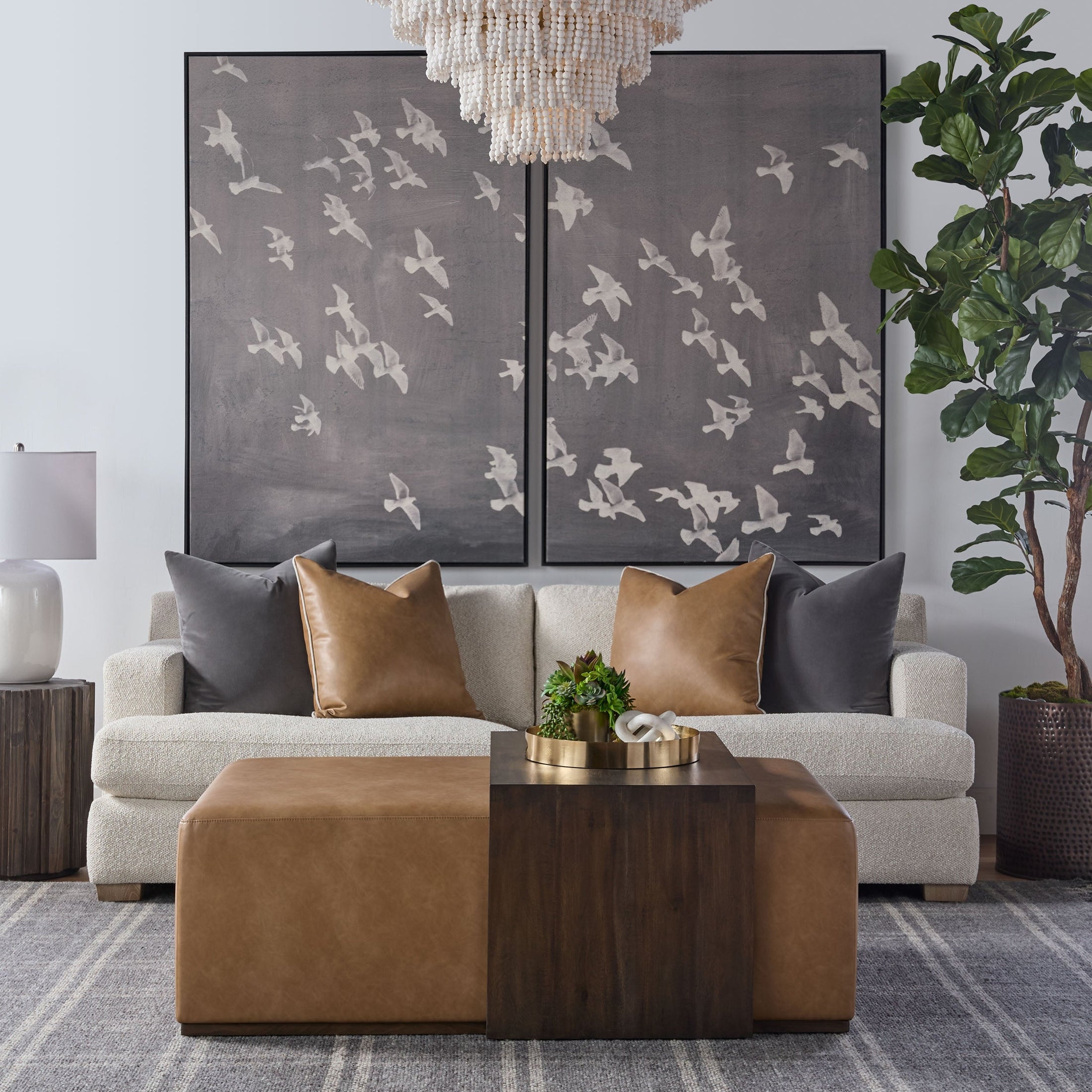 Dovetail Upholstered Coffee Table