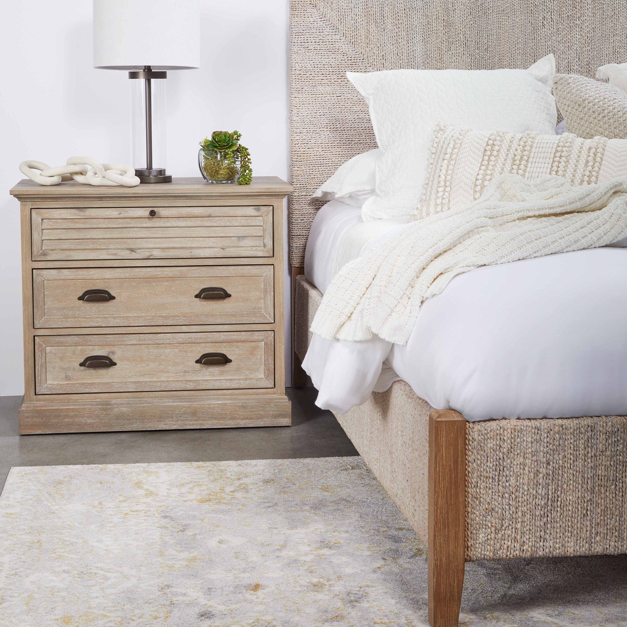 Eden 3-Drawer Nightstand