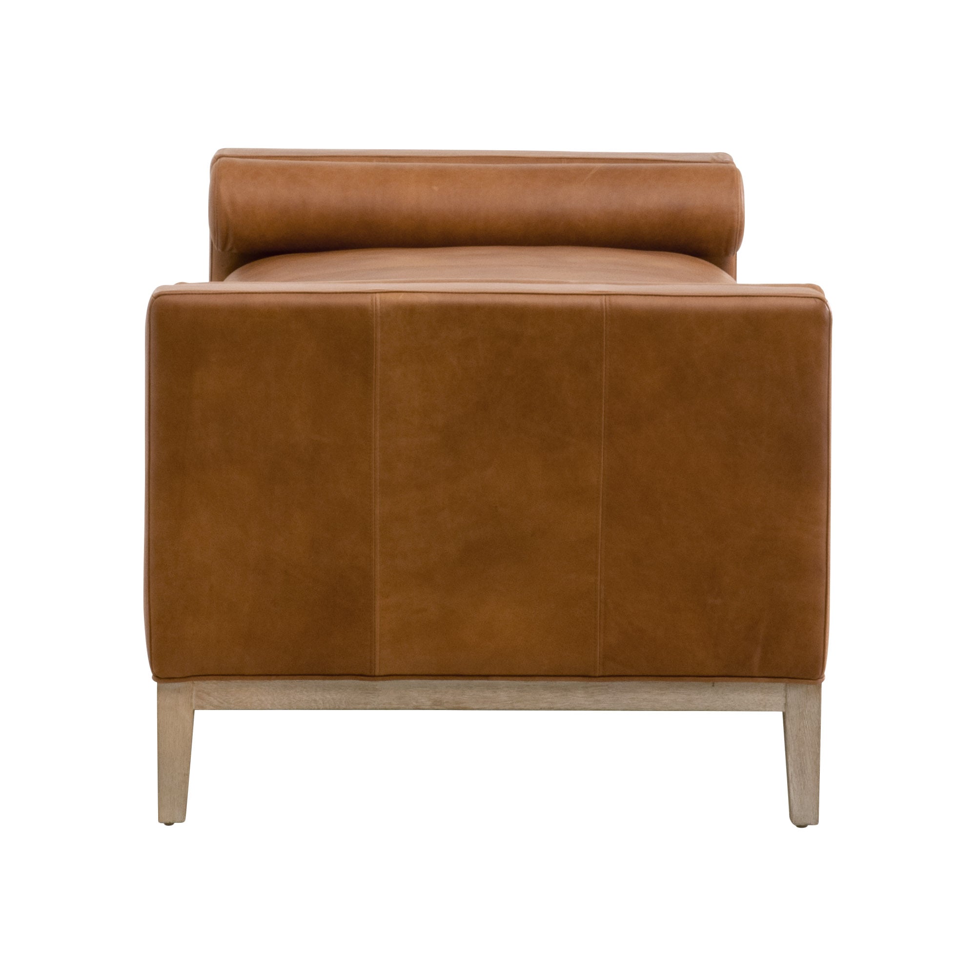 Modern Keaton Daybed by Essentials for Living with sleek lines and exposed wood base in rich brown upholstery