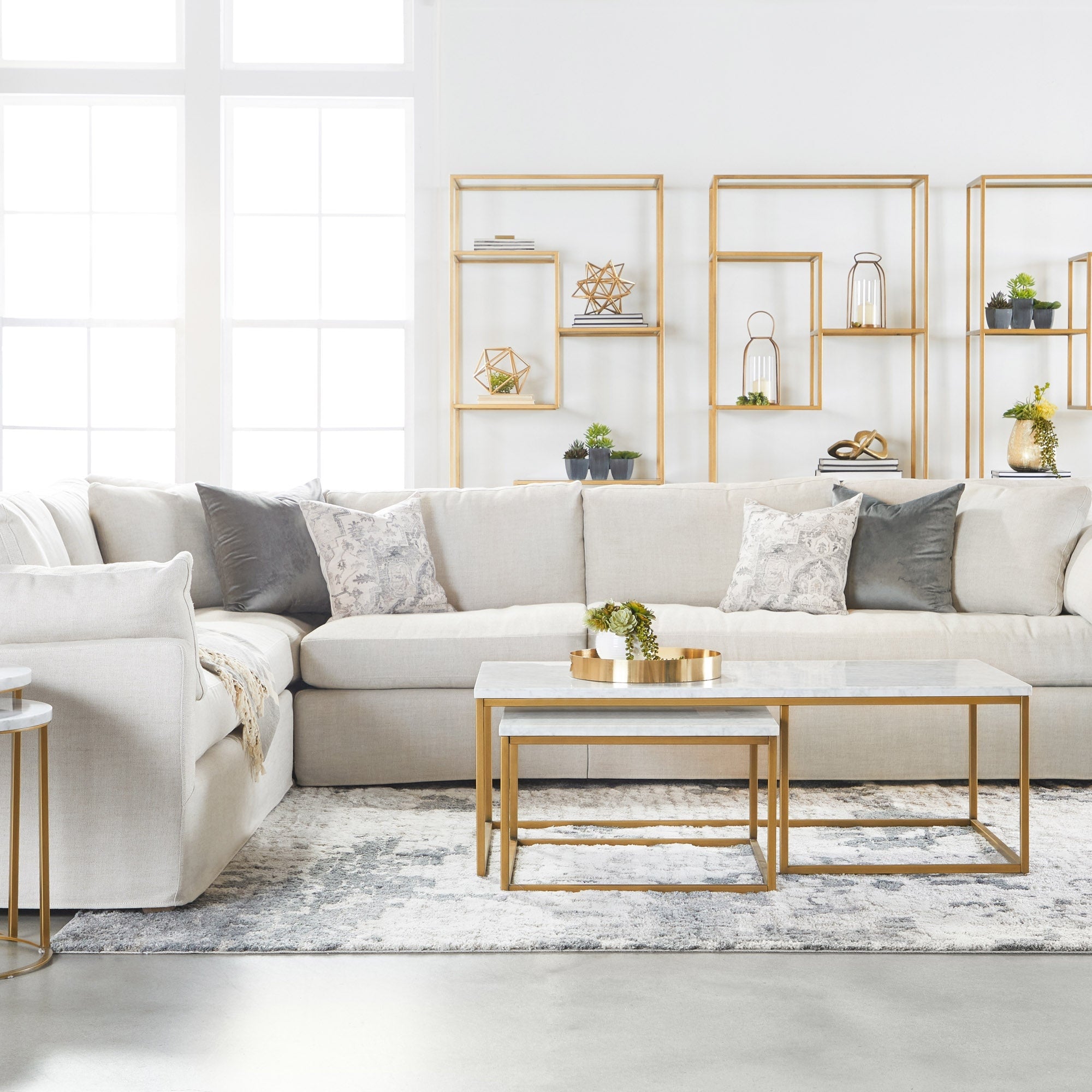 Lena Modular Slipcover 2-Seat Right Slope Arm Sofa