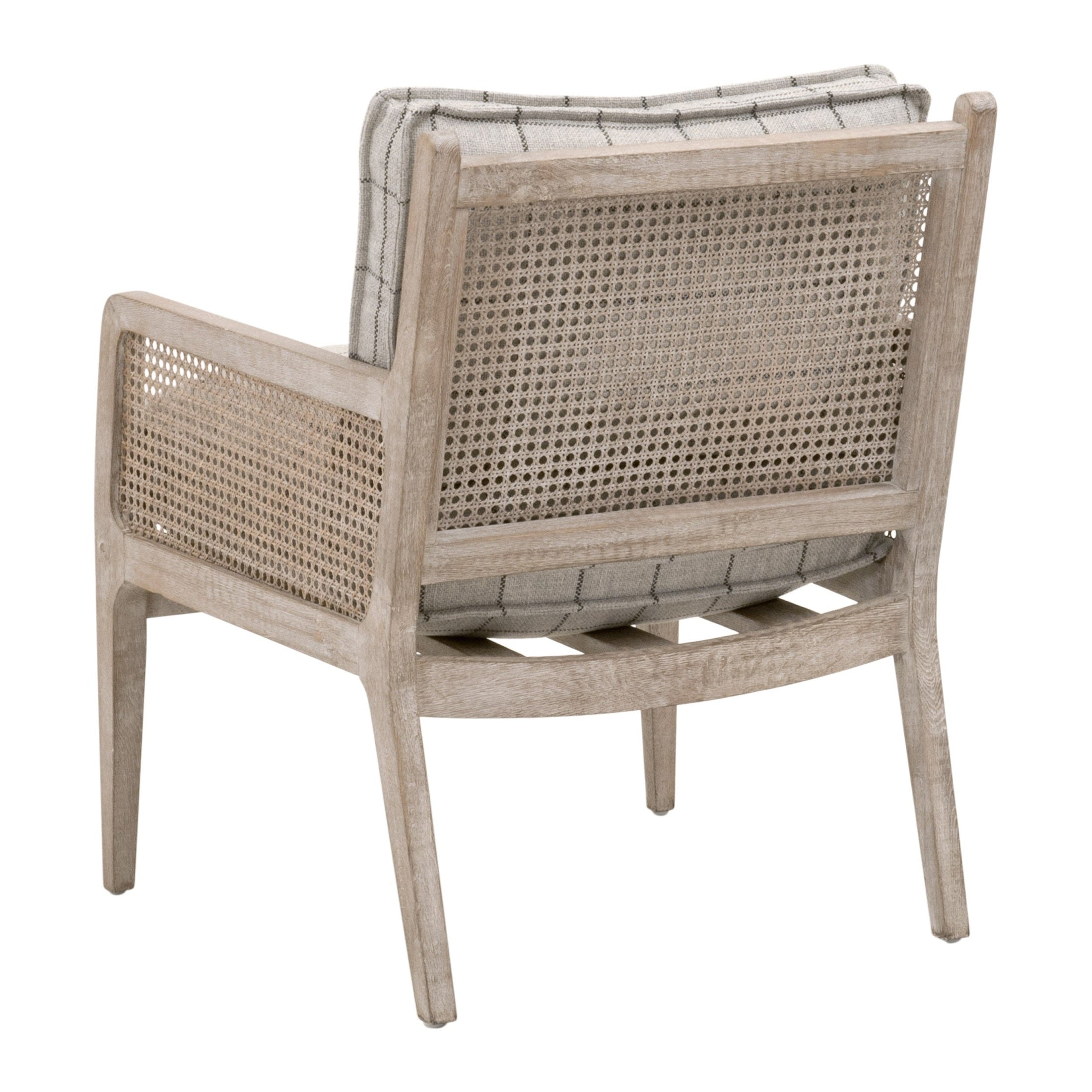 Leone Club Chair by Essentials For Living with natural gray oak frame and handwoven cane back and arms