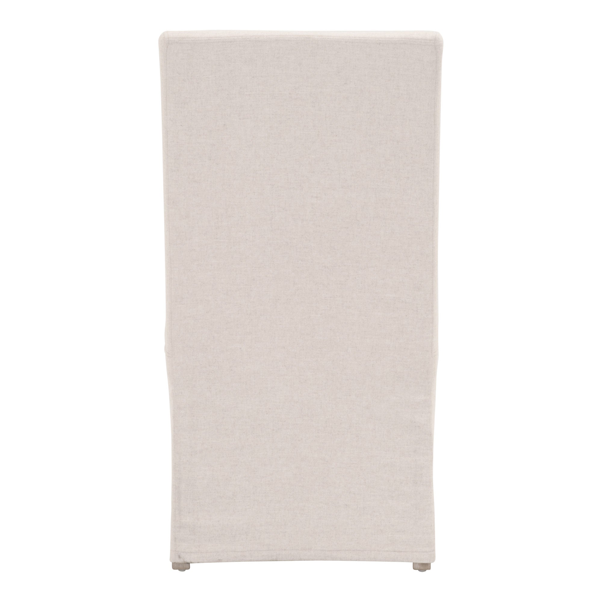 Essentials For Living Levi slipcover dining chair in neutral fabric with solid birch wood base and modern silhouette