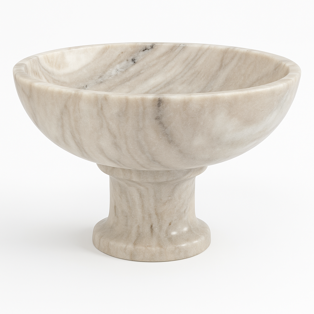 Palace Decorative Bowl in natural travertine, 10-inch