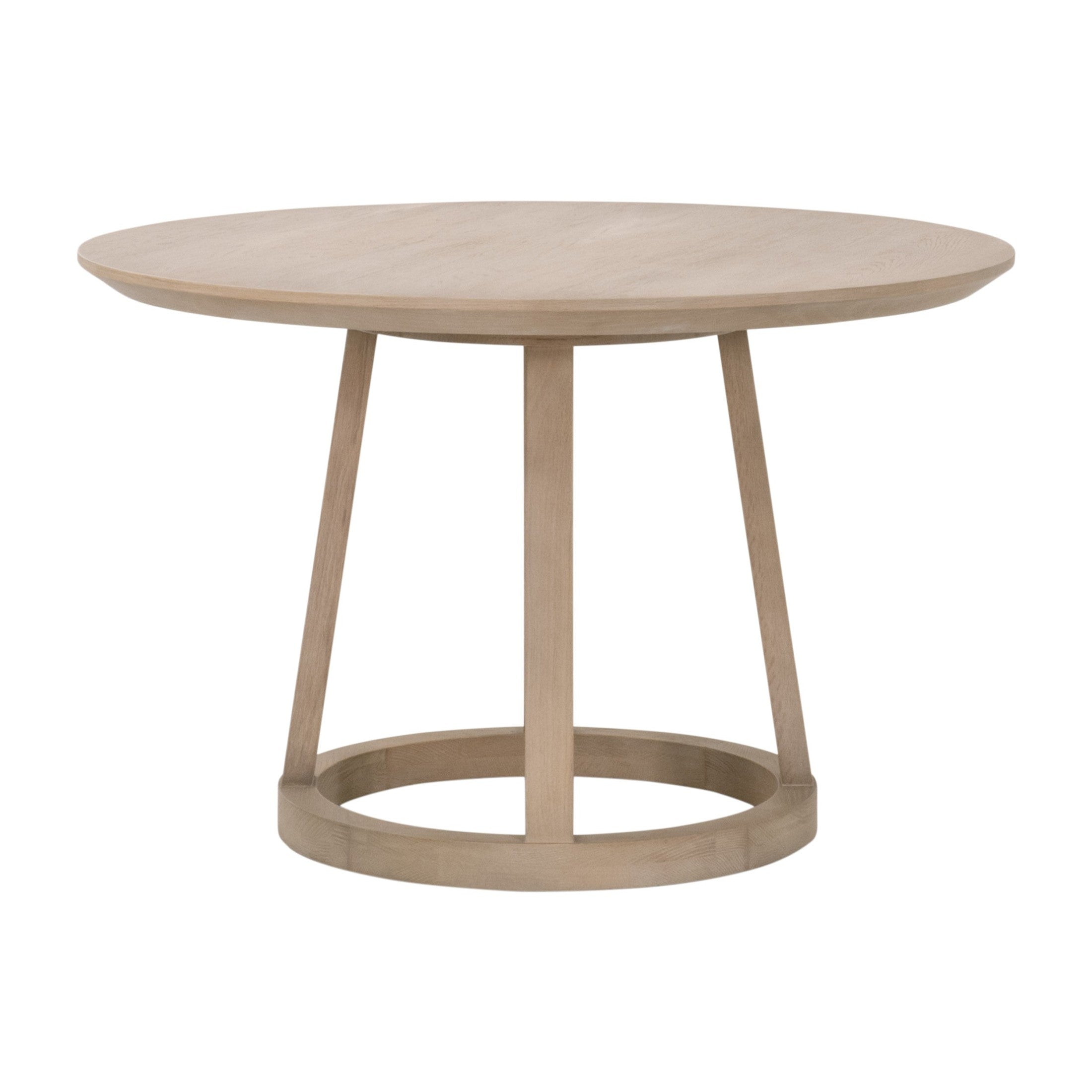 Reeves 48" Round Dining Table with solid pine base and round top, modern design by Essentials for Living