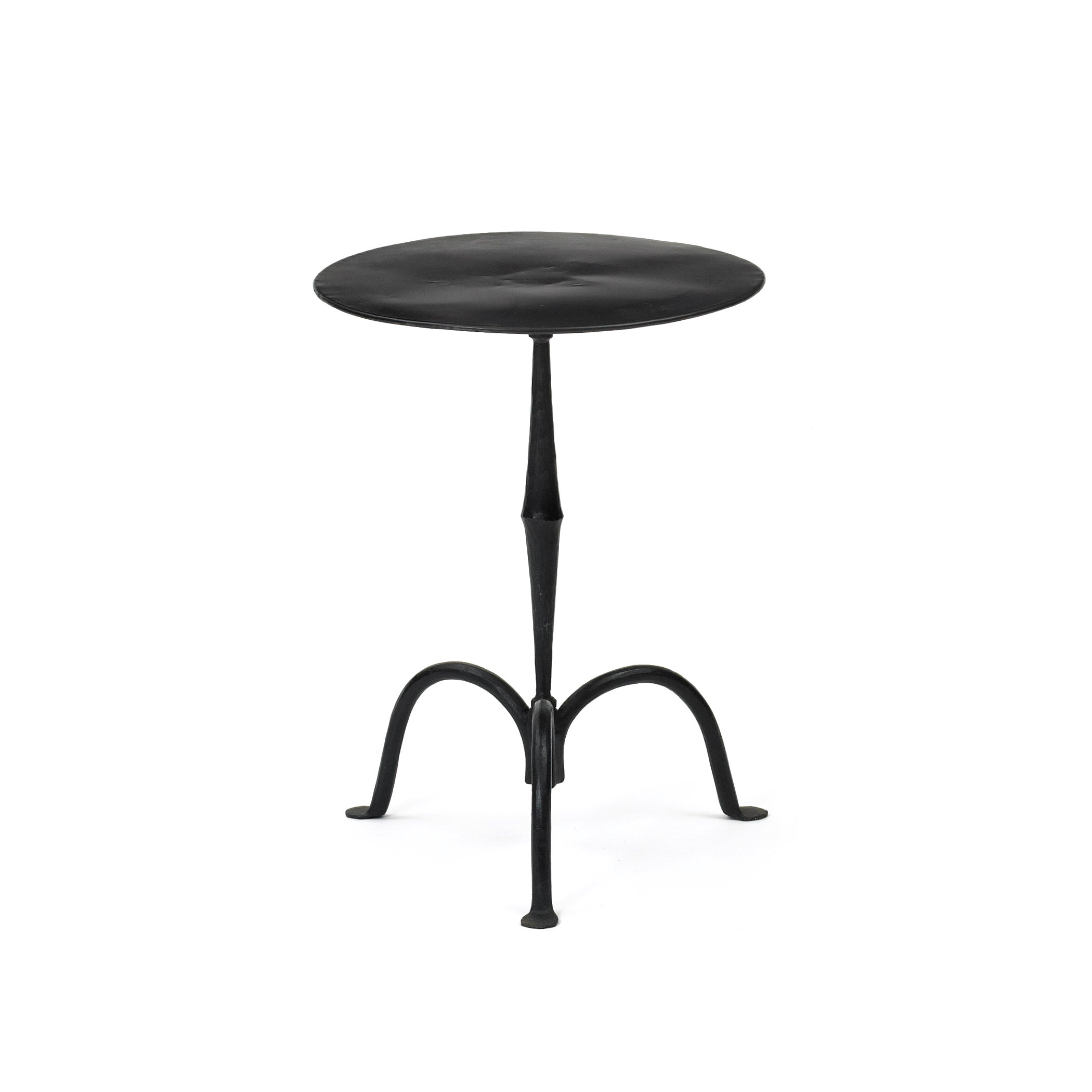 Seattle Table with flared tripod base in black powder-coated iron, modern minimalist design by GO HOME