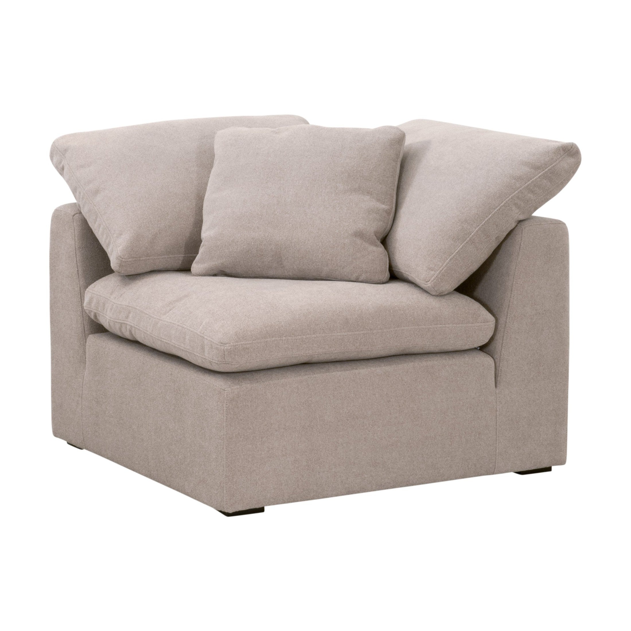 Essentials for Living Sky Modular Corner Chair in soft beige upholstery with plush cushions and modern design