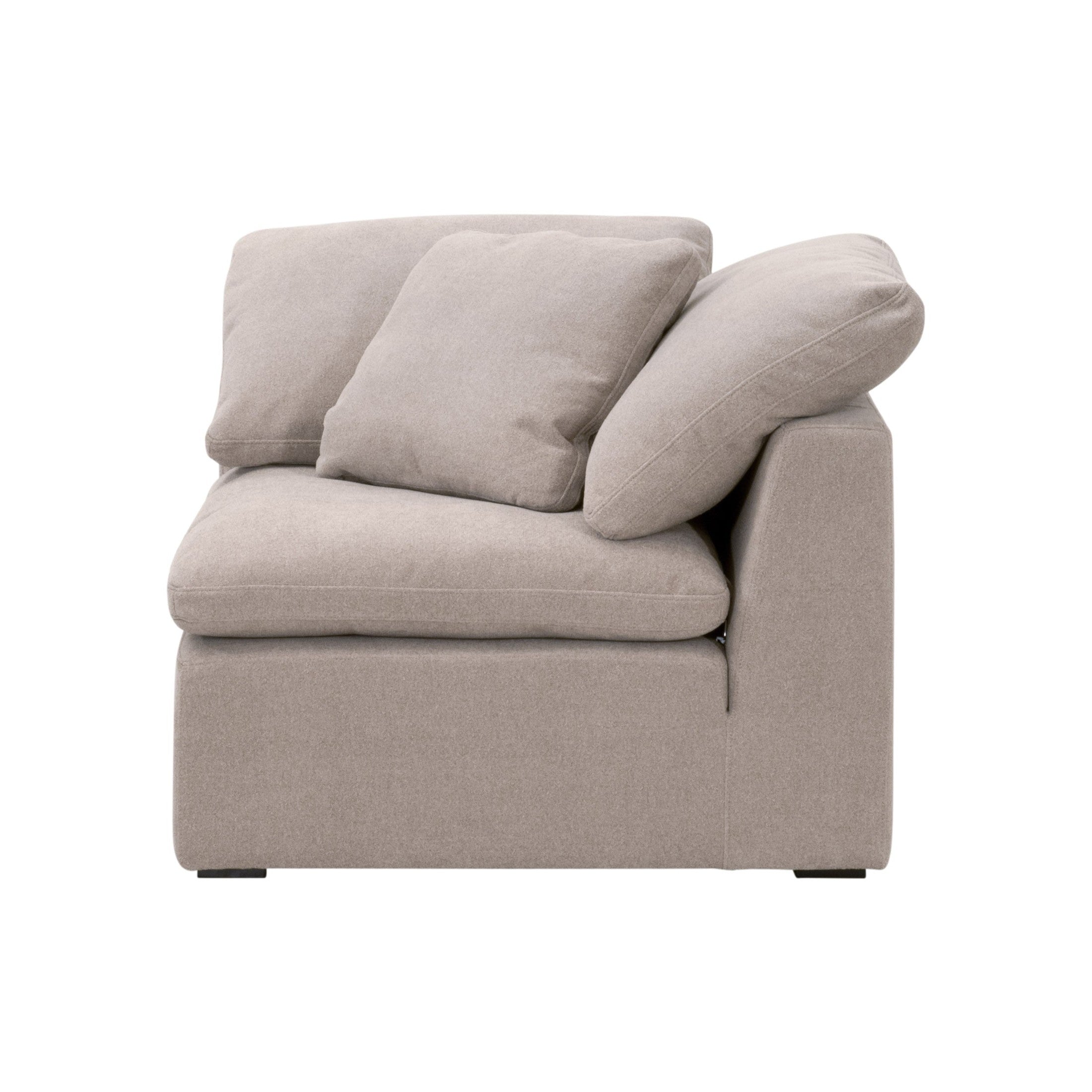 Sky Modular Corner Chair by Essentials For Living in neutral fabric with plush cushions and modern design.