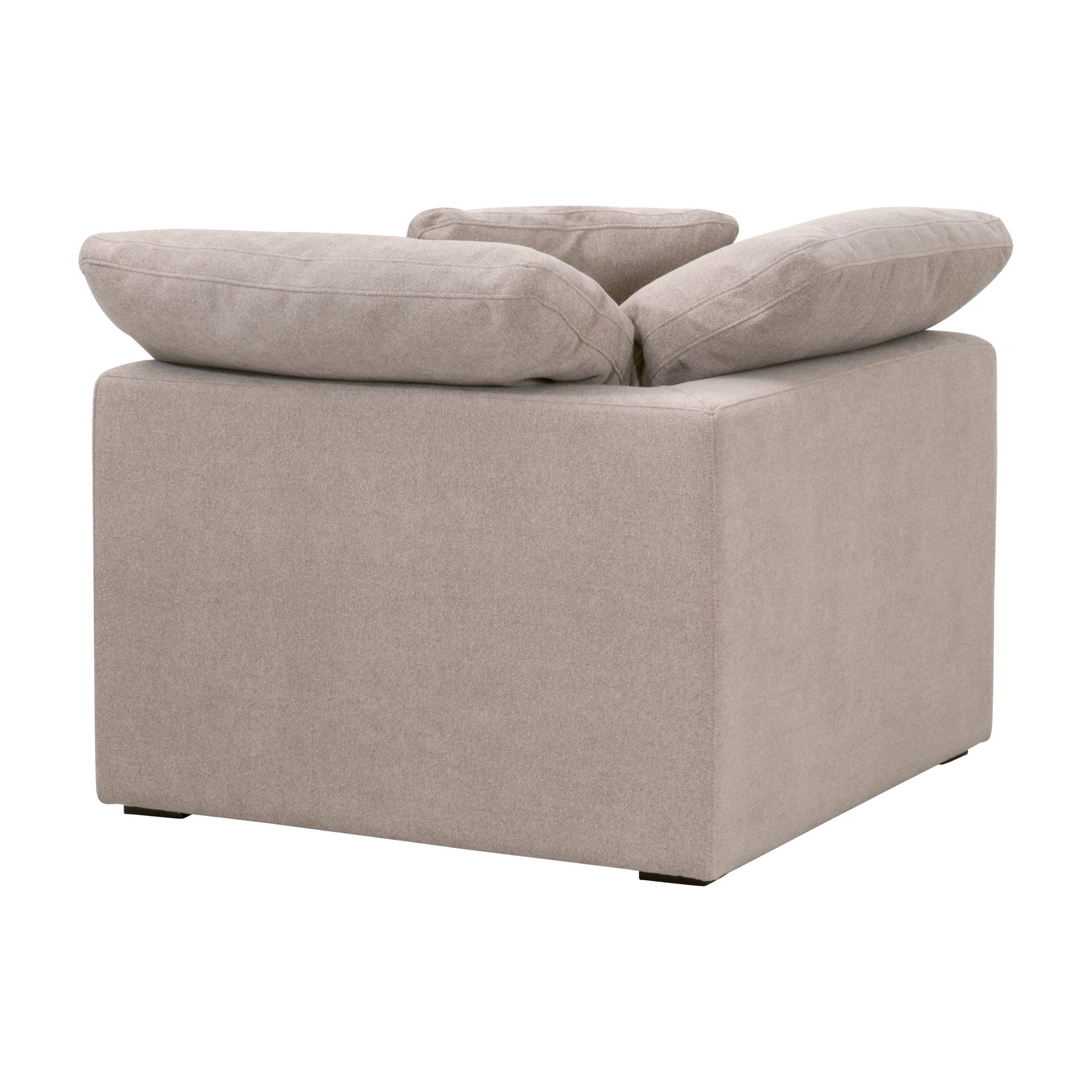 Essentials For Living Sky Modular Corner Chair in neutral fabric with plush cushions and modern design elements