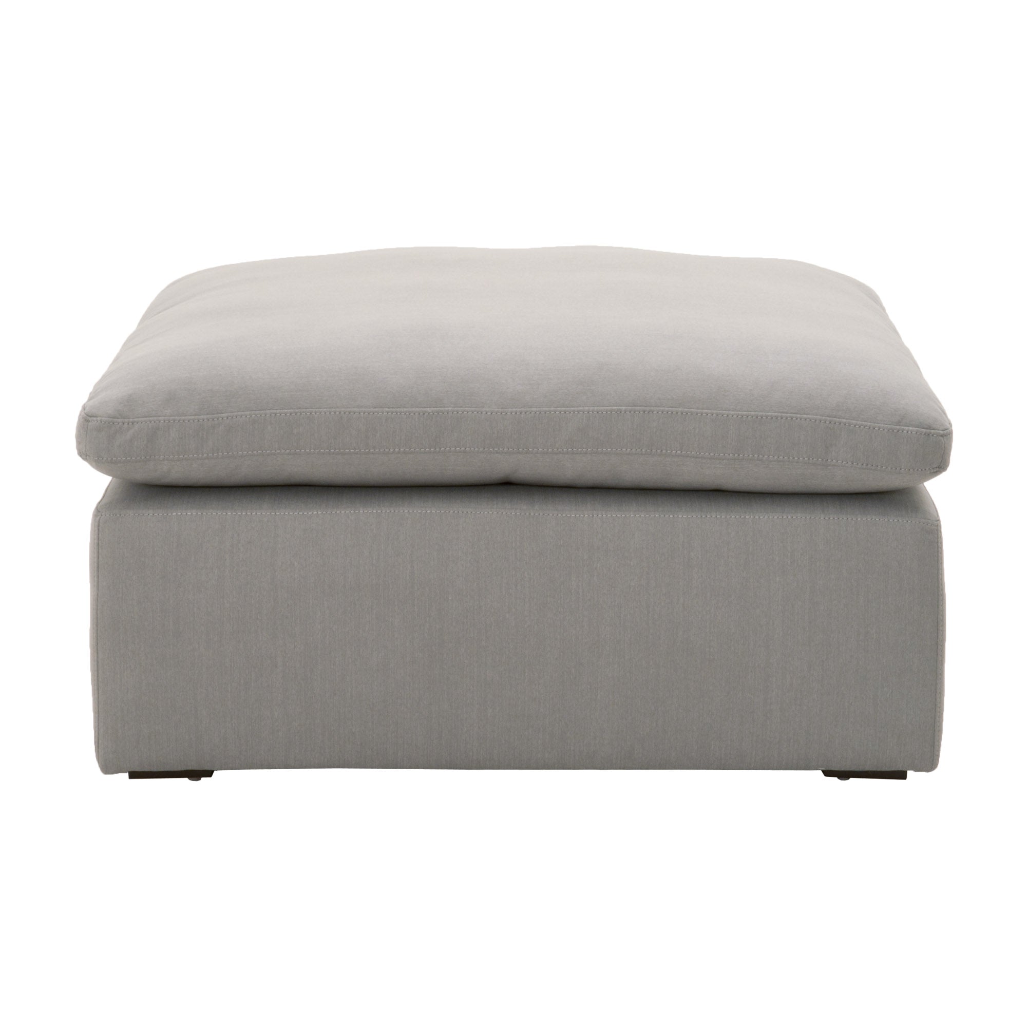 Sky Modular Ottoman by Essentials for Living in gray Peyton-Slate fabric with plush reversible cushion and birch wood feet