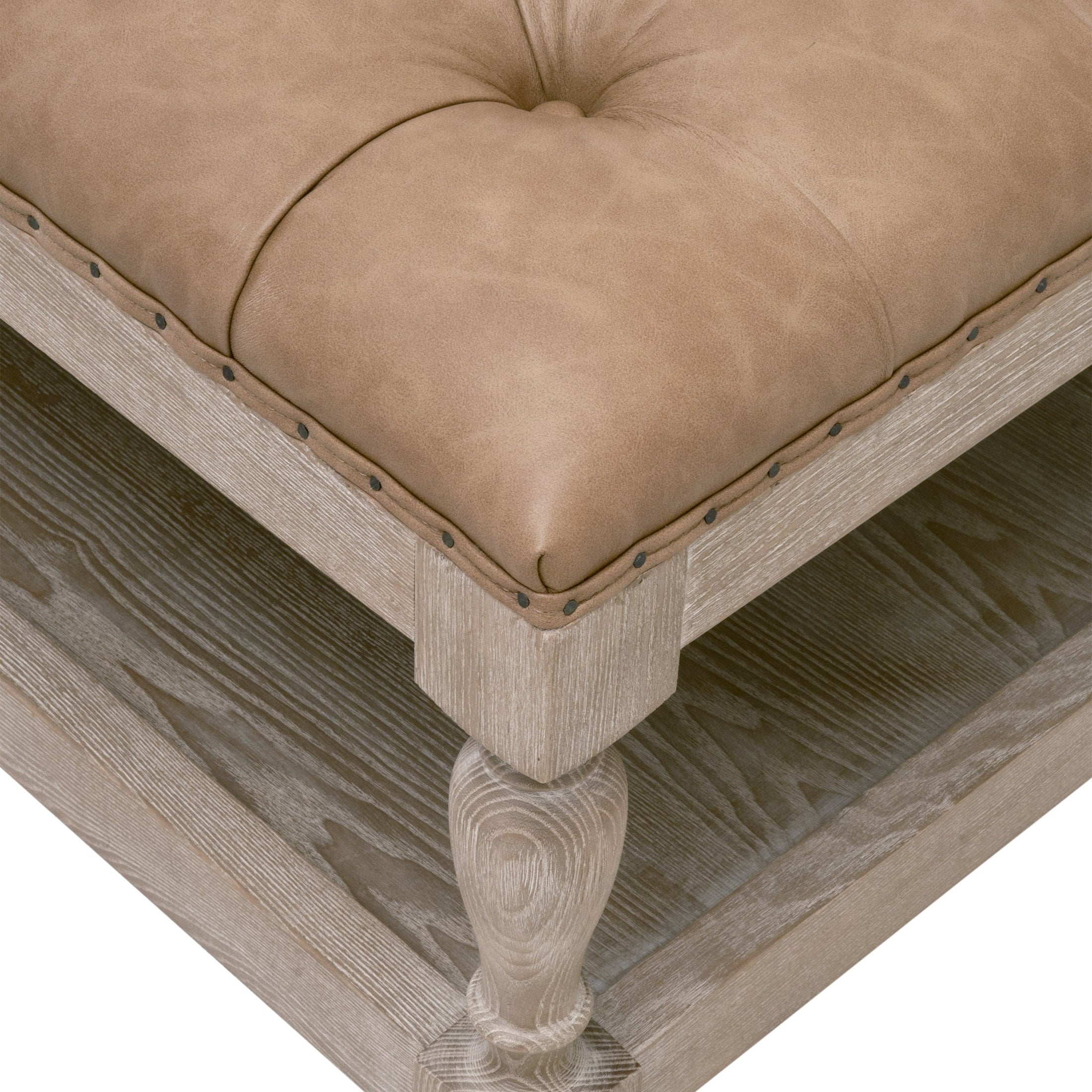 Townsend Tufted Upholstered Rectangle Coffee Table
