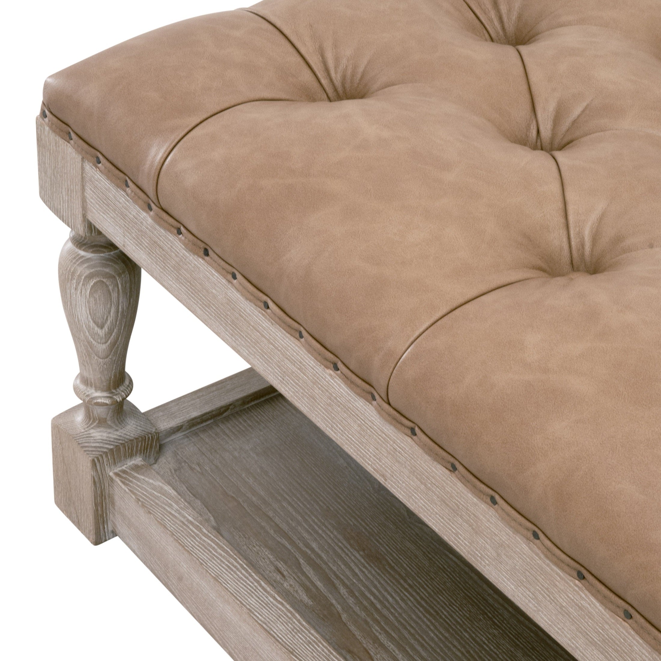 Townsend Tufted Upholstered Rectangle Coffee Table