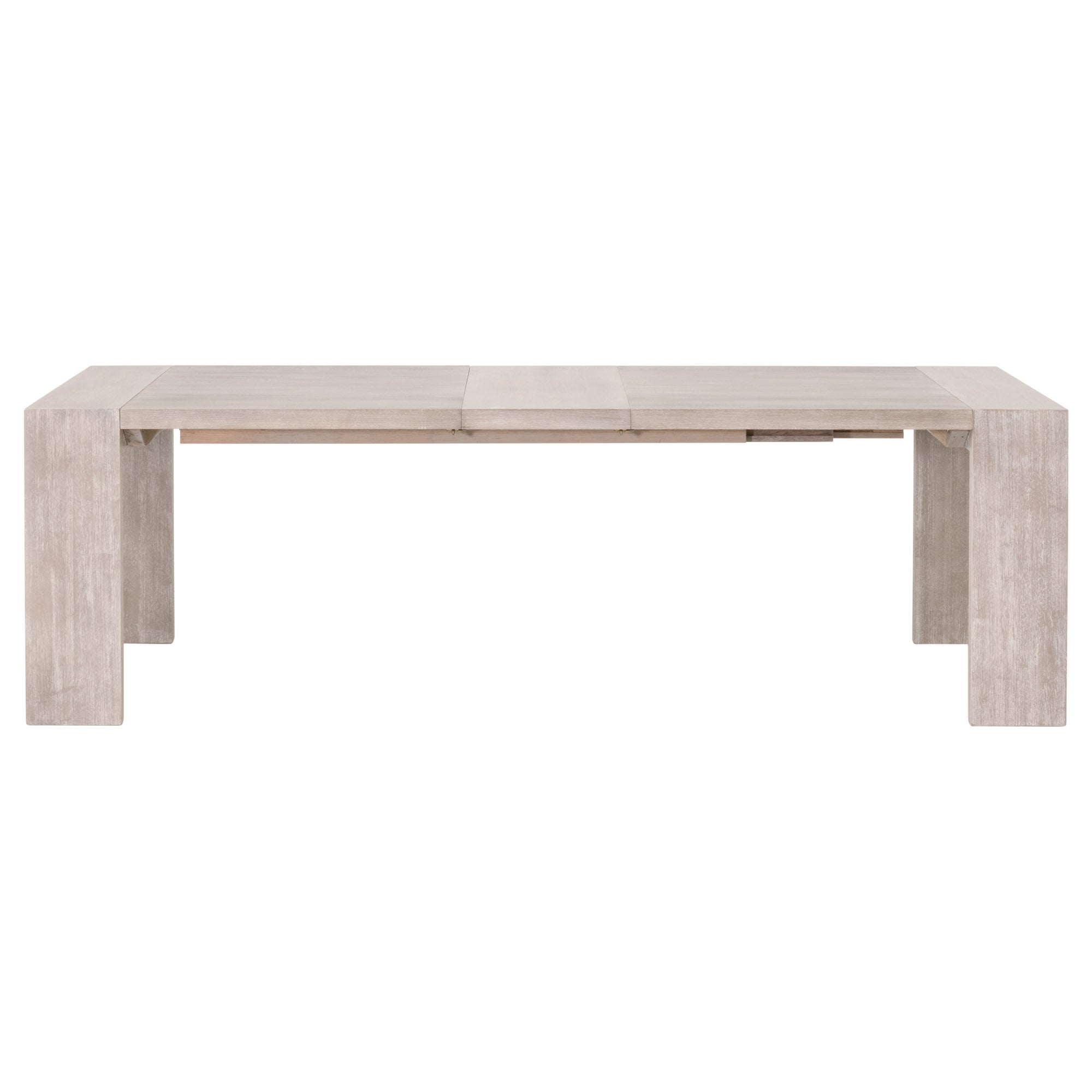 Tropea Extension Dining Table by Essentials For Living in natural gray acacia with wide squared legs and modern design