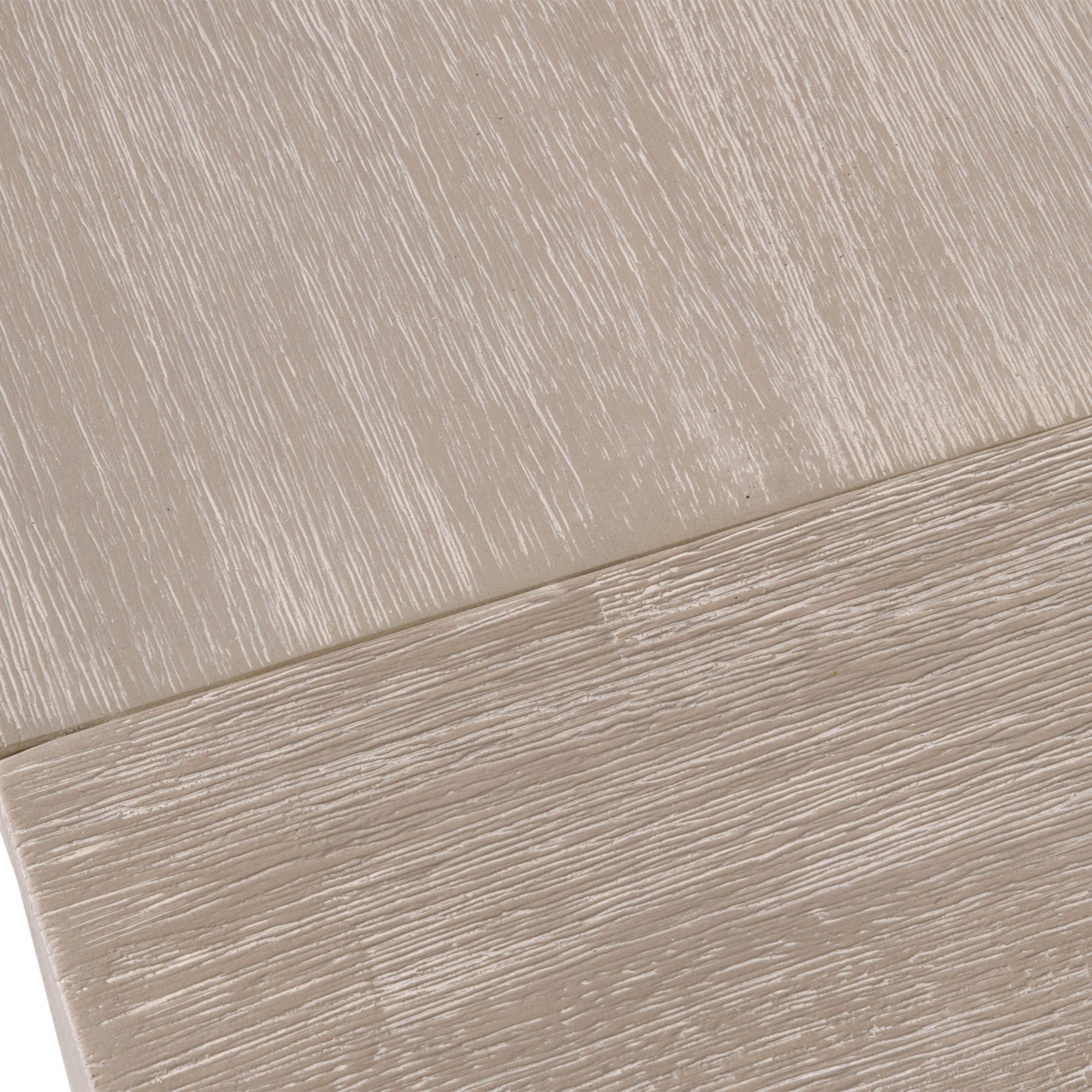 Close-up of natural gray acacia wood grain and texture on the Essentials for Living Tropea Extension Dining Table surface